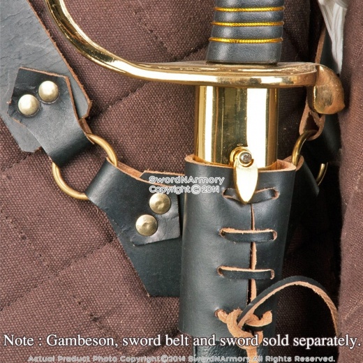 Medieval Renaissance Genuine Leather Waist Shoulder Sword Belt Frog Hanger Larp