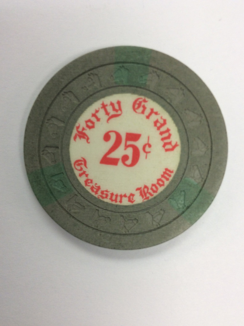 Forty Grand Card Room Sacramento California 25 Cent Chip