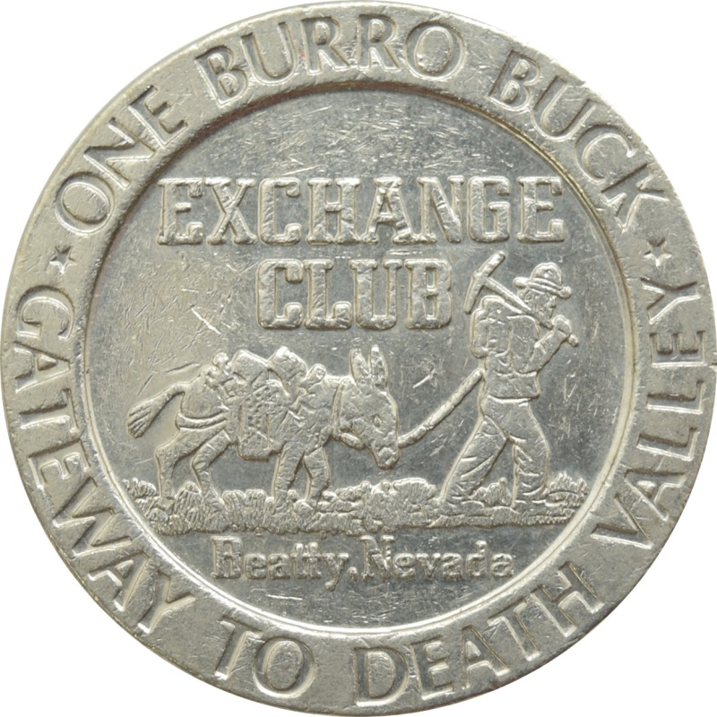 Exchange Club Casino Beatty Nv $1 Token 1966