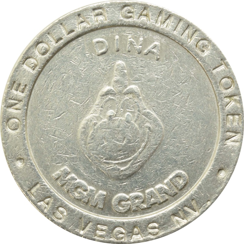 Mgm Grand Casino Las Vegas Nevada $1 "Dina" Token 1993