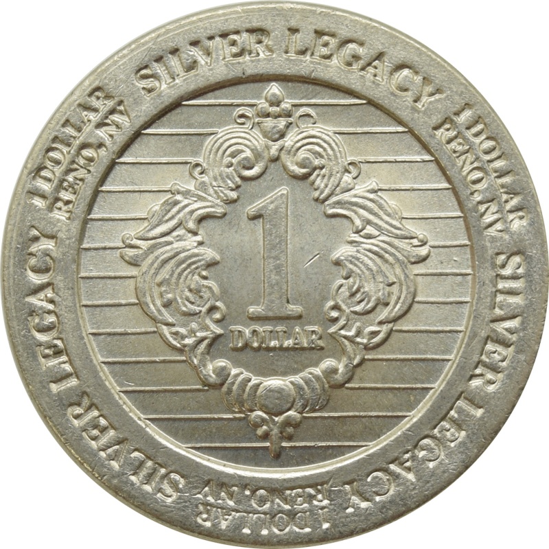 Silver Legacy Casino Reno Nv $1 Token 1995