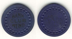Bank Club Casino Reno Nevada $25 Chip 1948