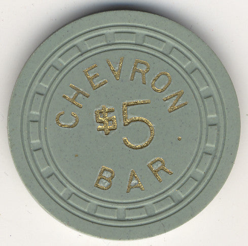 Chevron Bar Casino Searchlight Nevada $5 Chip 1957