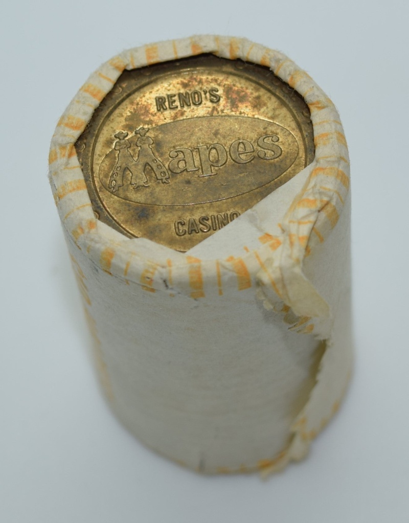 Mapes Casino Reno Roll Of 20 50 Cent Gaming Tokens 1967