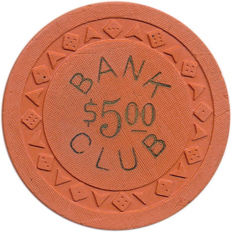 Bank Club Casino Ely Nevada $5 Chip 1953