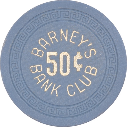 Barney's Bank Club Casino Fallon Nevada 50 Cent Chip 1965