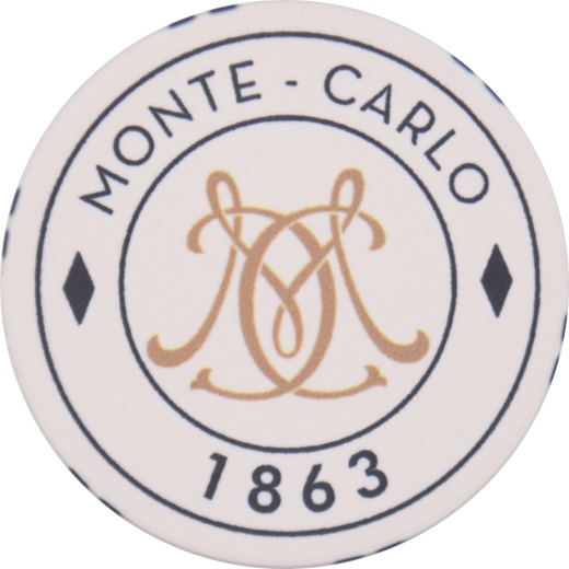 Societé Des Bains De Mer- Casino De Monte Carlo Monaco White 1863 Chip