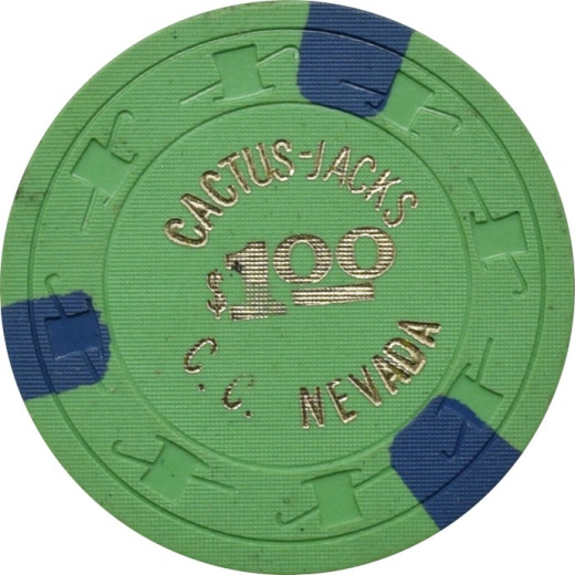 Vintage Cactus Jack's Casino $1 Chip from Carson City, Nevada - 1970s Peter V. Piersanti Chip