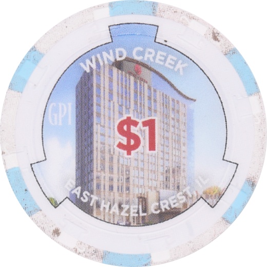 Wind Creek Chicago Southland Casino East Hazel Crest Illinois $1 Chip 2024