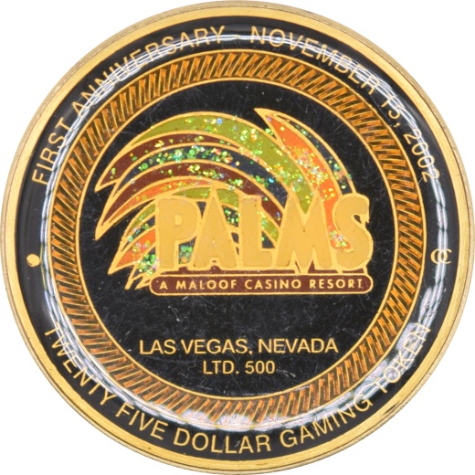 Palms Casino Las Vegas Nevada $25 / $10 1St Anniversary Error Token 2002