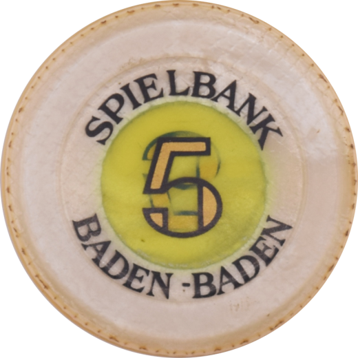 Spielbank Baden-Baden Casino 5 DEM Jeton 32mm Chip