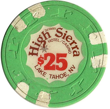 High Sierra Casino Lake Tahoe Nevada $25 Chip 1988
