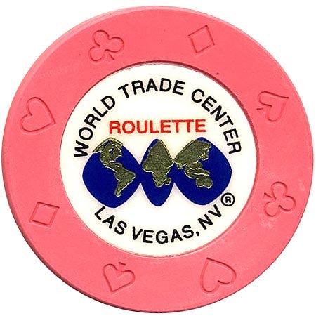 World Trade Center Casino Las Vegas Nevada Pink Roulette Chip