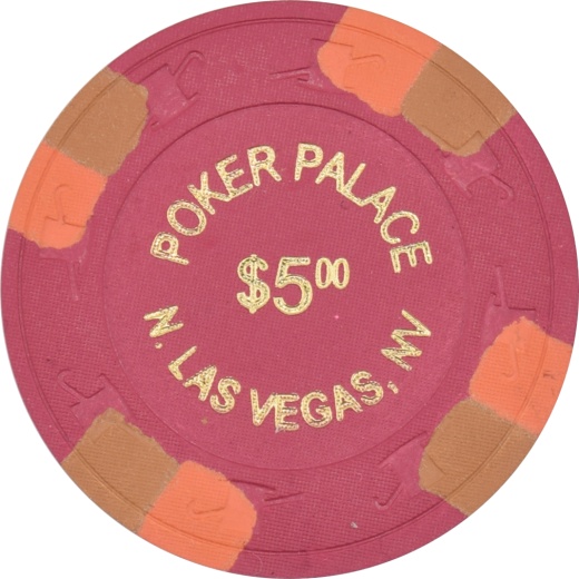 Poker Palace Casino N. Las Vegas Nevada $5 Chip 1985