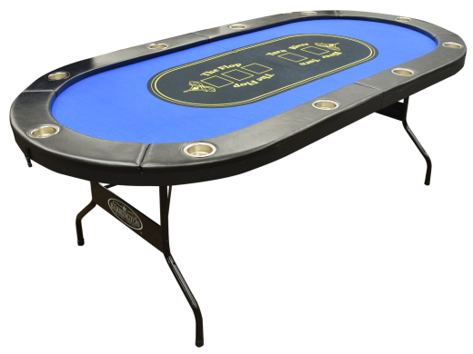 Used 82" Barrington 10-Player Poker Table (Blue)