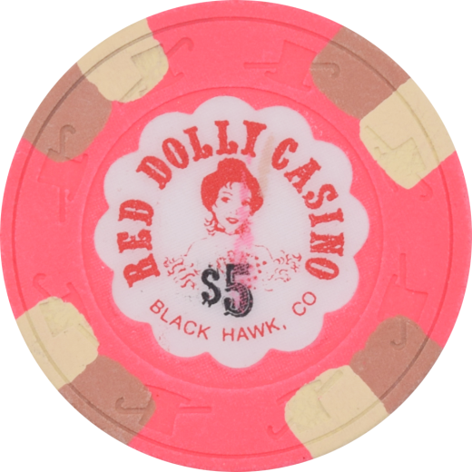 Red Dolly Casino Black Hawk Colorado $5 Chip - Authentic Paulson Chip