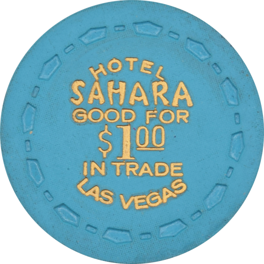 Sahara Casino Las Vegas Nevada $1 Good For Trade Chip 1965