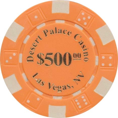 11.5Gram Desert Palace Casino Poker Chip In Various Denominations Set Of 25 $500