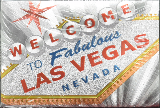 Las Vegas Sign Foil Plastic Playing Cards (Silver) - Silver