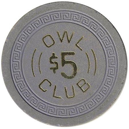 Owl Club Casino Battle Mountain Nevada $5 Chip 1960
