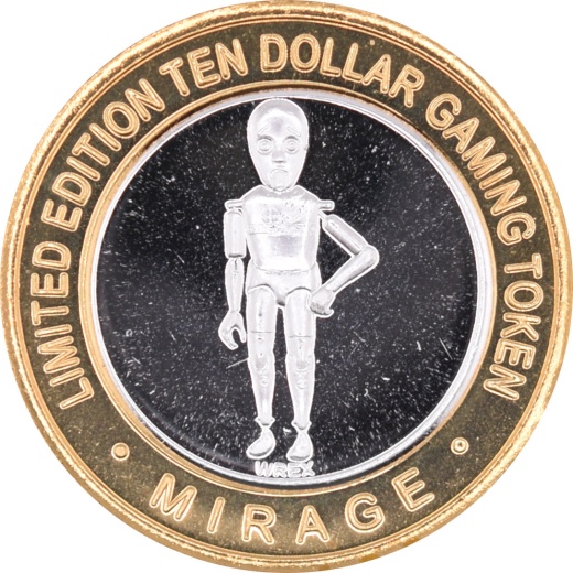 Mirage Casino Las Vegas Nevada "Terry Fator - Wrex" $10 Silver Strike 2013