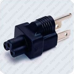 Nema 5-15 Male Plug To Iec320 C5 Connector - Block Plug Adapter