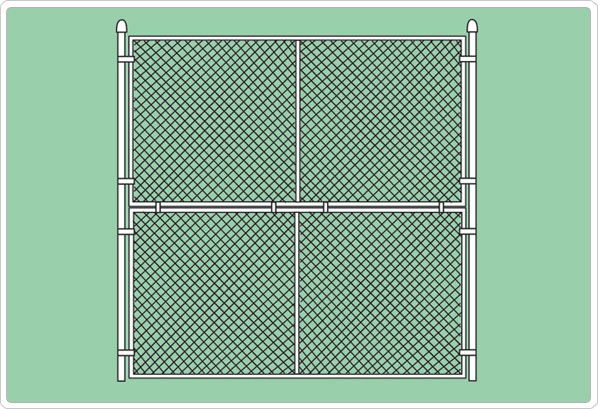 SportsPlay Baseball Backstop Prefabricated Panel without Hood: 10' x 10' - Baseball Field Equipment