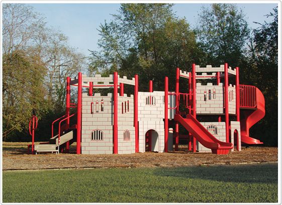 SportsPlay Castle Modular Play Structure: 5” Posts - Playground Equipment & Set