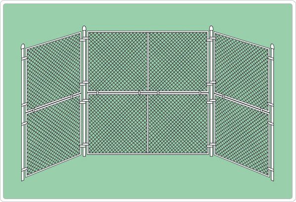 SportsPlay Baseball Backstop Prefabricated Panel without Hood - Baseball Field Equipment