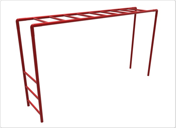 SportsPlay Jr. Horizontal Ladder: Painted - Playground Fitness Equipment