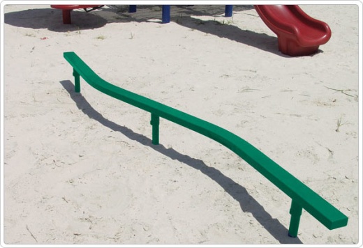 SportsPlay Curved Balance Beam: Painted - Playground Fitness Equipment