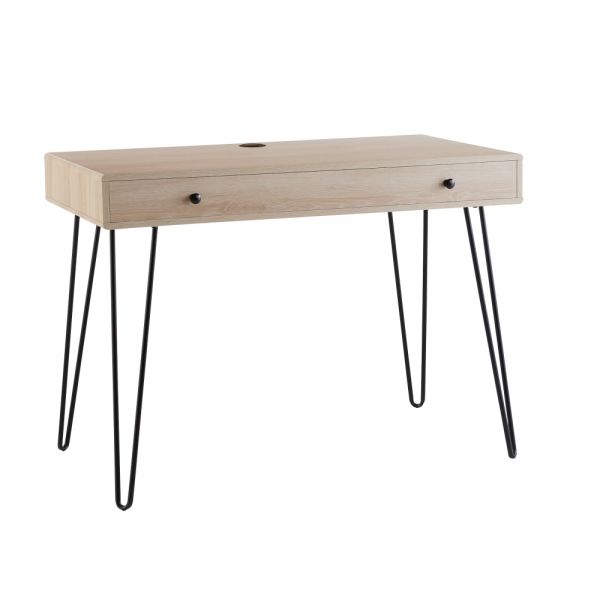 realspace plank pedestal desk