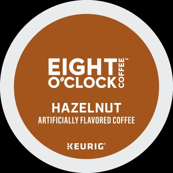 Eight O'clock Single-Serve Coffee K-Cup Pods, Hazelnut, Carton Of 24