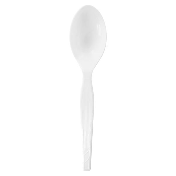 Dixie Medium-Weight Disposable Teaspoon Grab-N-Go By Gp Pro - 100 / Box - 10/Carton - Teaspoon - 1000 X Teaspoon - White