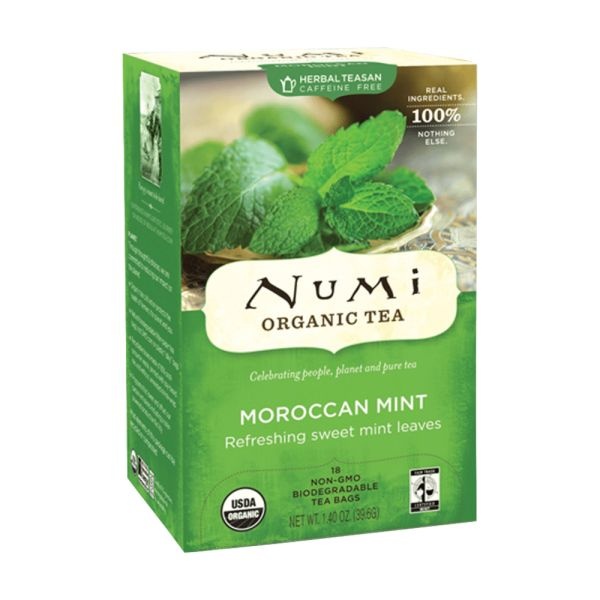 Numi Morroccan Mint Herbal Tea, Box Of 18
