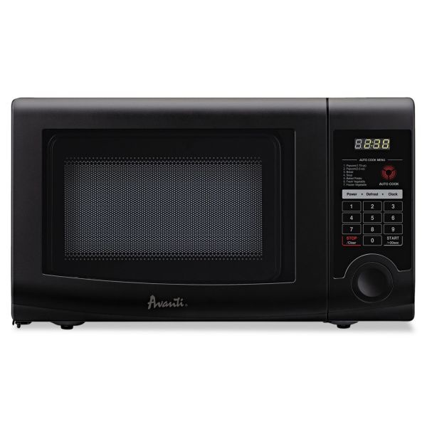 Avanti 0.7 Cubic Foot Capacity Microwave Oven, 700 Watts, Black
