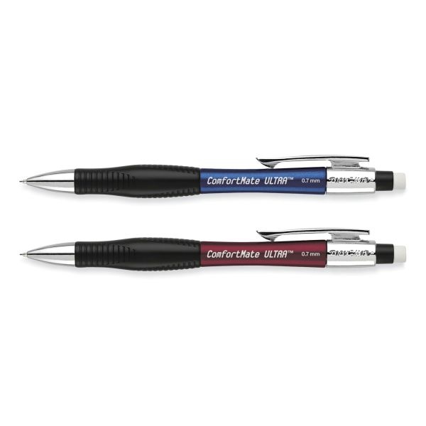 Paper Mate Comfortmate Ultra Pencil Starter Set, 0.7 Mm, Hb (#2), Black Lead, Assorted Barrel Colors, 2/Pack