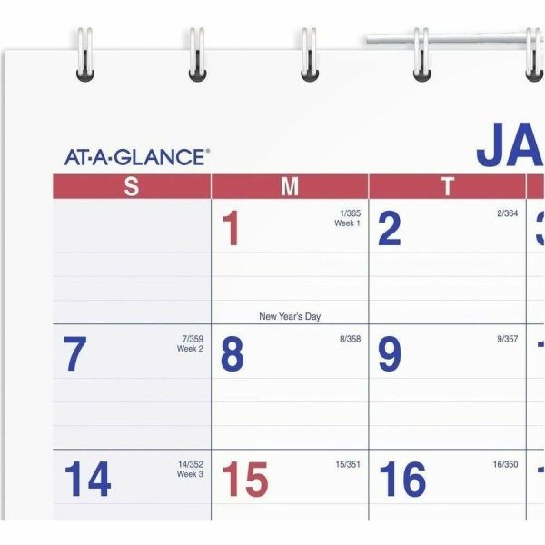 At-A-Glance Move-A-Page Three-Month Wall Calendar, 12 X 27, White/Red/Blue Sheets, 15-Month (Dec To Feb): 2023 To 2025