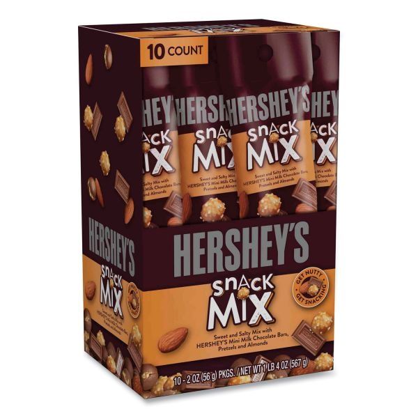 Snack Mix, Milk Chocolate, 2 Oz Tube, 10 Tubes/Box