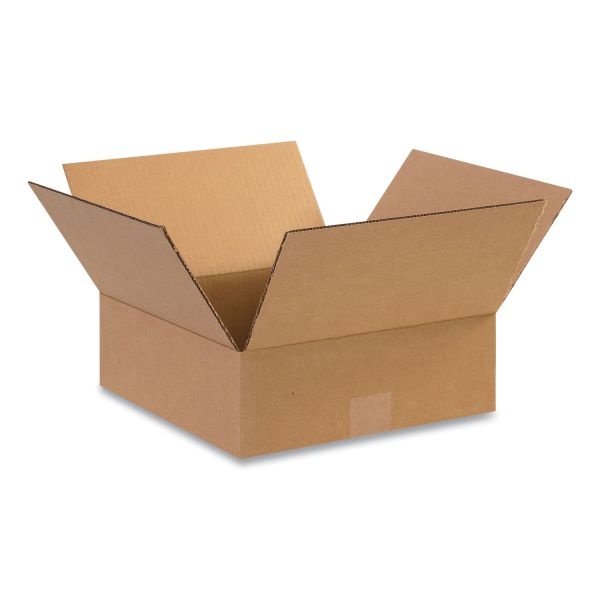 Coastwide Professional Fixed-Depth Shipping Boxes, Regular Slotted Container (Rsc), 12" X 12" X 4", Brown Kraft, 25/Bundle