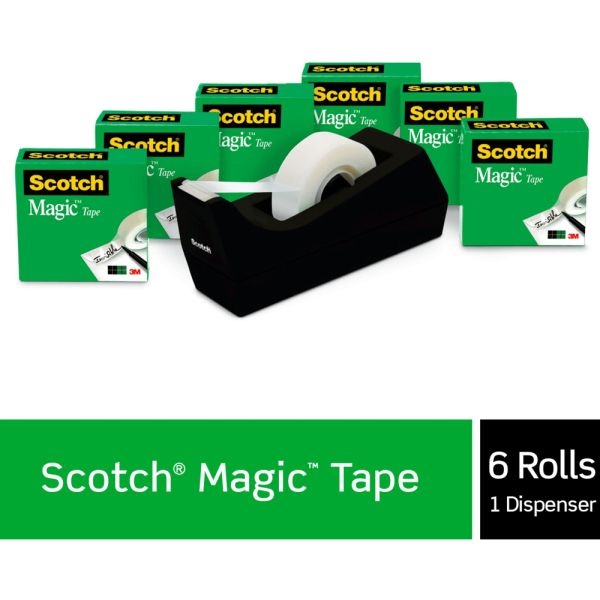Scotch Permanent Double-Sided Tape With C40 Dispenser, 1/2 x 900