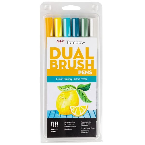 Kuretake ZIG Clean Color Dot Dual-Tip Markers 6/pkg