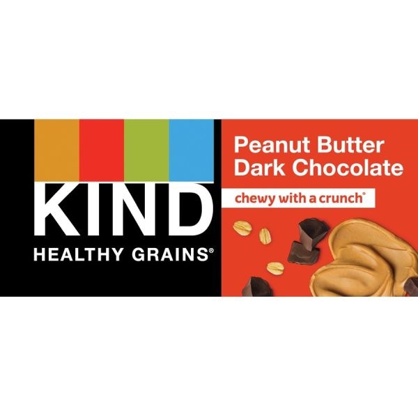 Kind Healthy Grains Bar, Peanut Butter Dark Chocolate, 1.2 Oz, 12/Box