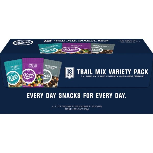 Kar's Nut And Fruit Variety Pack, Box Of 18 Bags