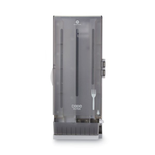 Dixie Ultra Smartstock Fork Dispenser, Series B, 10" X 8.78" X 24.75", Smoke