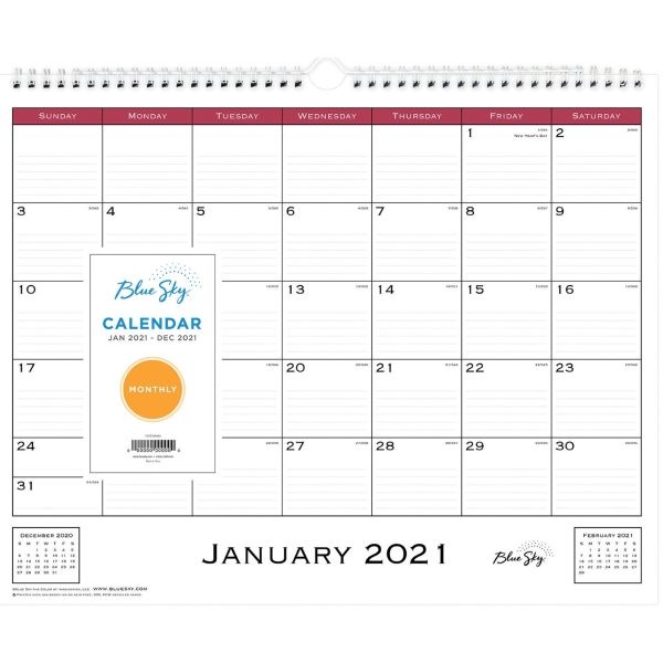 Blue Sky Enterprise Monthly Wall Calendar, 2023 Calendar