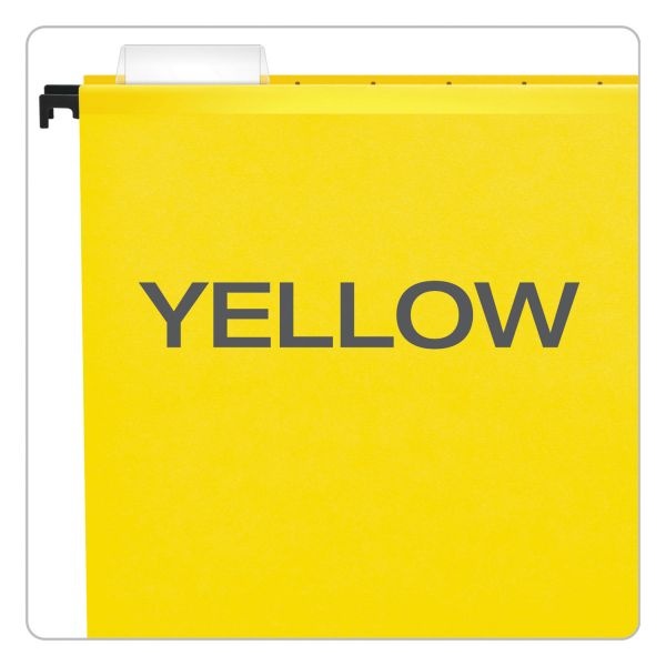 Pendaflex Surehook Hanging Folders, Legal Size, 1/5-Cut Tabs, Yellow, 20/Box