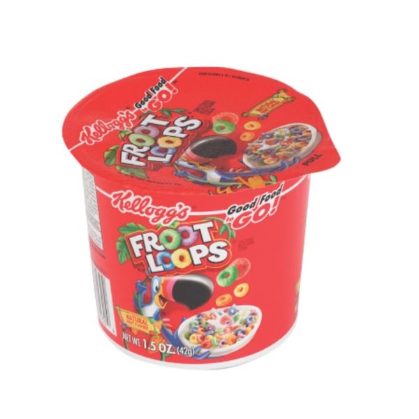 Kellogg's Froot Loops Cereal-In-A-Cup, 1.5 Oz., Pack Of 6