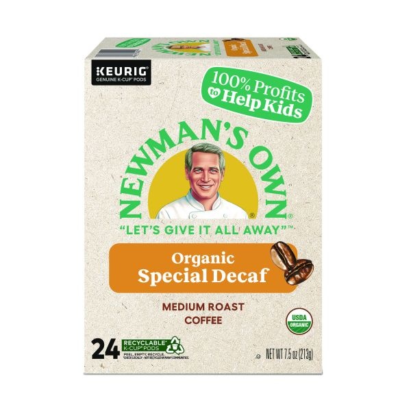 Newman's Own Organics Special Decaf K-Cups, Medium Roast, 96/Carton
