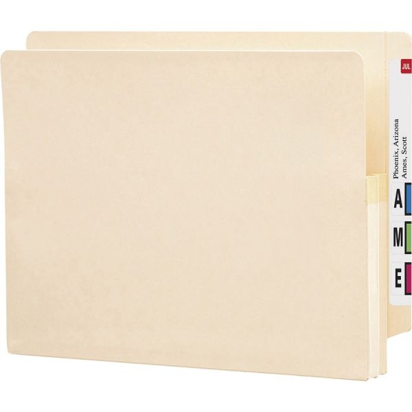 Smead Manila File Pocket With Reinforced Tab, Letter Size, 1 3/4" Expansion, Box Of 25
